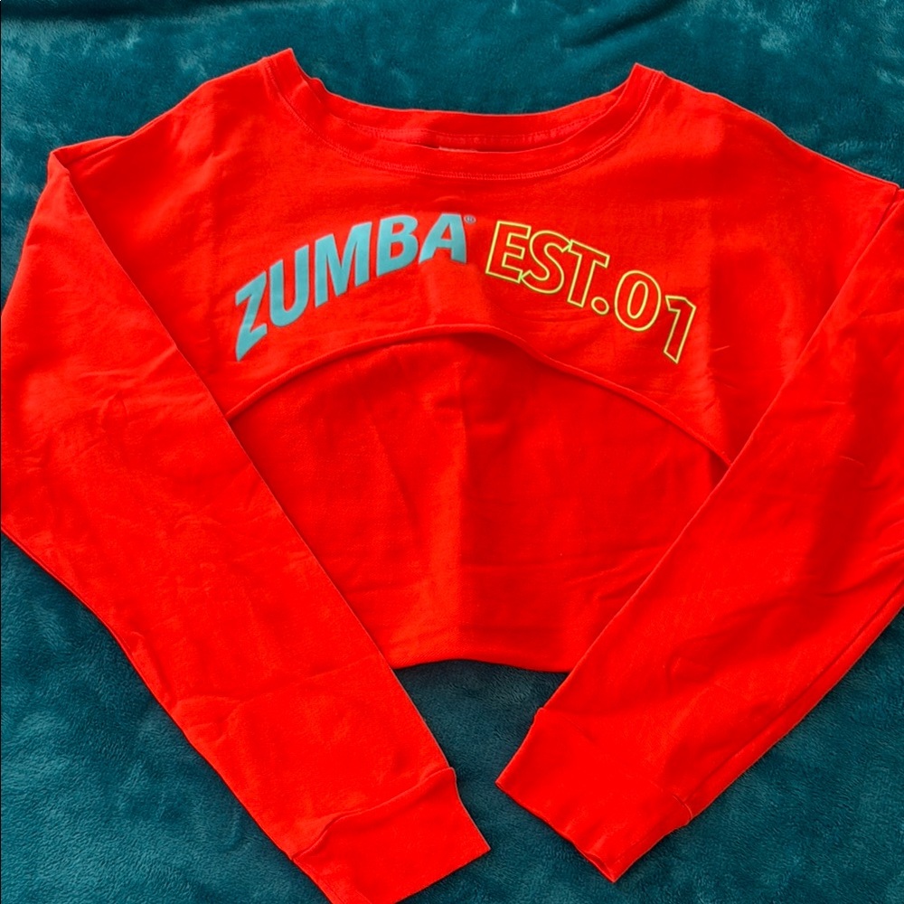 Zumba Red Cropped Sweatshirt
